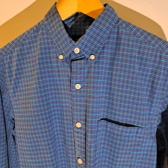 J. Crew Men's Small Regular Fit Long Sleeve Button Down Plaid Shirt - Picture 5 of 12